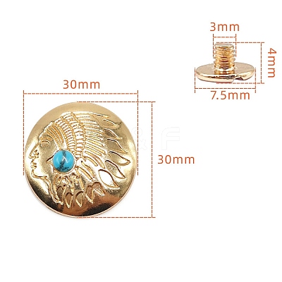 Alloy Decorative Buttons PW-WG1200D-20-1