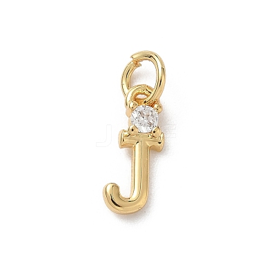 Brass Pave Clear Cubic Zirconia Charms KK-A273-01G-J-1