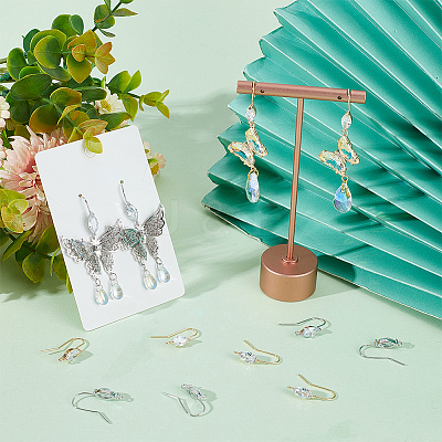 20Pcs 2 Colors Brass Earring Hooks KK-BBC0011-23-1