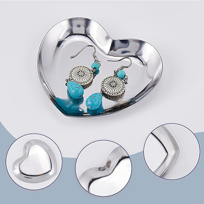 4Pcs 430 Stainless Steel Jewelry Plates AJEW-CN0004-48-1