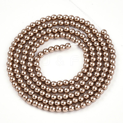 Baking Paint Pearlized Glass Pearl Bead Strands HY-N002-2mm-A06-1