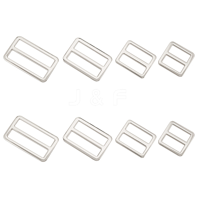8Pcs 4 Styles Alloy Slider Buckles FIND-GF0007-01P-1