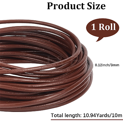 10M Round Cowhide Leather Cord WL-CL0001-32B-01-1