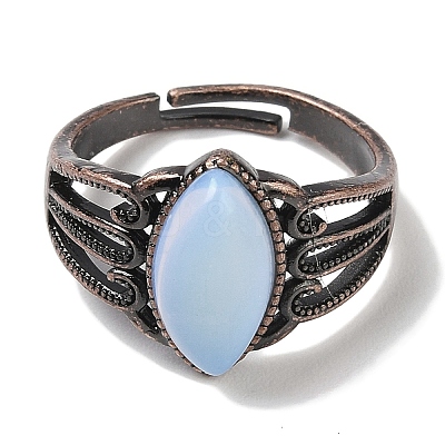 Opalite Horse Eye Adjustable Rings RJEW-K271-05R-15-1