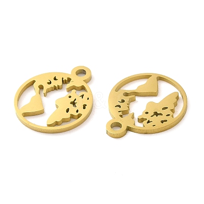 Ion Plating(IP) 304 Stainless Steel Charms STAS-J042-06G-1