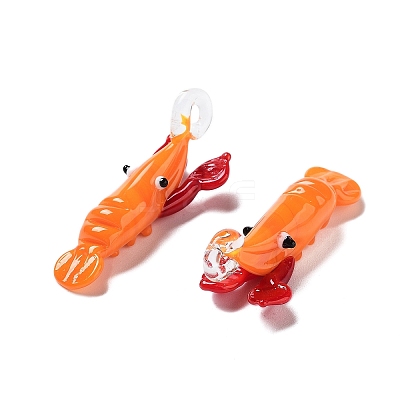 Three-Dimensional Handmade Lampwork Pendants LAMP-D020-01B-1