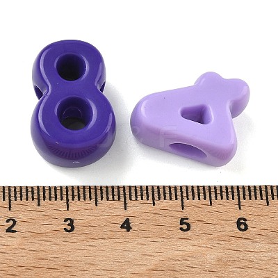 Opaque Acrylic European Beads OACR-Z037-13-1