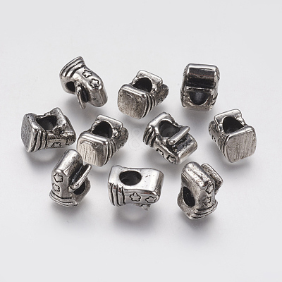 Ion Plating(IP) 304 Stainless Steel European Beads STAS-J022-023AS-1