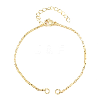 Brass Box Chain Bracelet Making KK-CBADBBF-02G-1