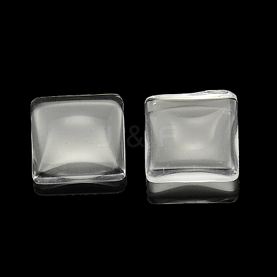 Transparent Glass Square Cabochons GGLA-A001-18mm-1
