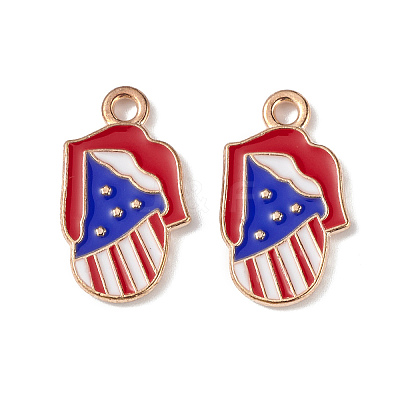 Independence Day Alloy Enamel Pendants ENAM-K067-44-1
