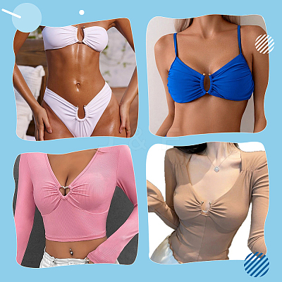 10Pcs 2 Colors Alloy Bikini Clips FIND-WR0012-88-1