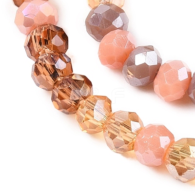 Electroplate Glass Beads Strands GLAA-T023-A16-05-1