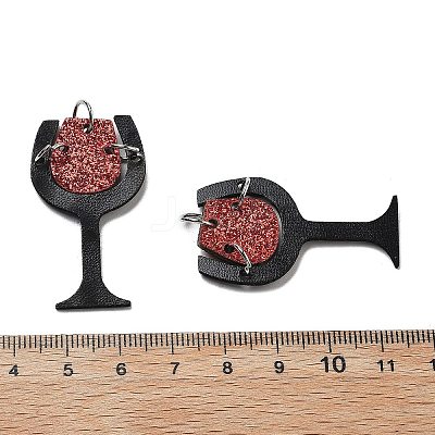 PU Leather Big Pendants FIND-R050-03K-1