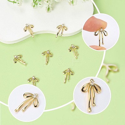 10Pcs Brass Rhinestone Pendants KK-SZ0002-71-1
