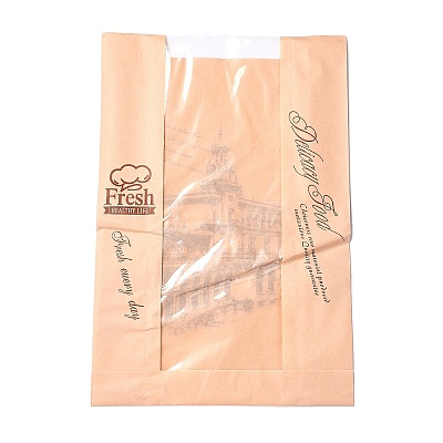 Rectangle with Iron Tower Pattern Paper Baking Bags CARB-K0001-01J-1