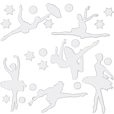 Mirror Acrylic Self Adhesive Wall Decorative AJEW-WH0518-24B-1