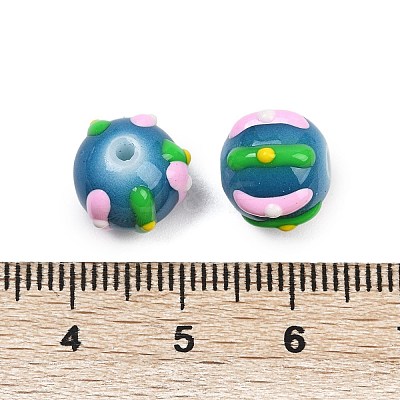 Baking Paint Glass Enamel Beads LAMP-R004-05H-1