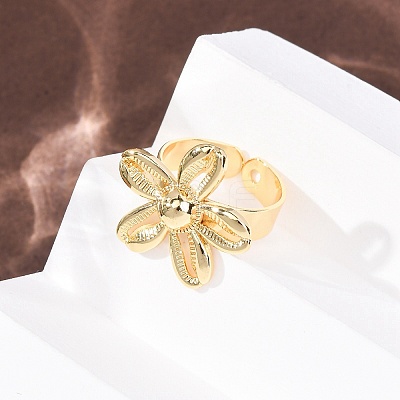 Brass Cuff Open Rings RJEW-Z129-02G-05-1