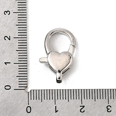 Brass Clear Cubic Zirconia Lobster Claw Clasps KK-Z078-46A-P-1