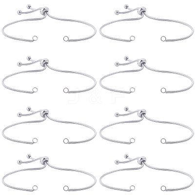 8Pcs Adjustable 304 Stainless Steel Link Bracelet Making STAS-SC0006-02-1