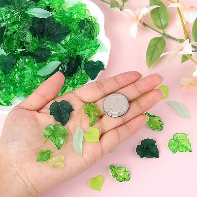 270Pcs 9 Styles Transparent Acrylic Pendant OACR-SZ0001-43-1