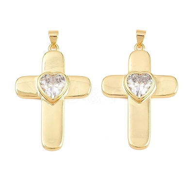 Brass Glass Pendants KK-P353-12G-04-1
