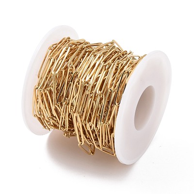 Ion Plating(IP) 304 Stainless Steel Paperclip Chains STAS-E161-01G-1