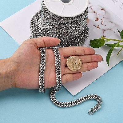 Tarnish Resistant 201 Stainless Steel Double Link Chains CHS-A003E-2.0mm-1
