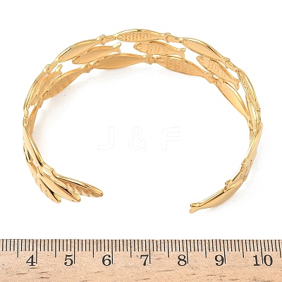 304 Stainless Steel Cuff Bangles BJEW-B158-04G-01-1
