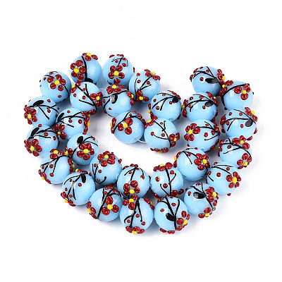 Handmade Lampwork Enamel Beads LAMP-T023-23F-1