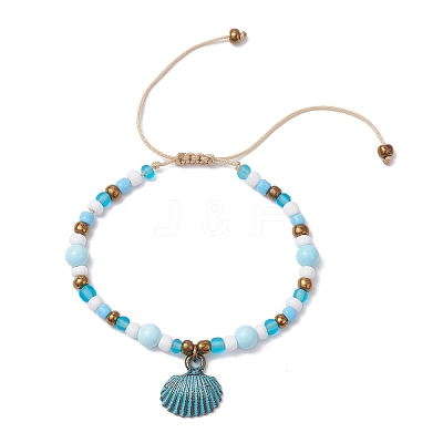 Alloy Charm Bracelets BJEW-JB11721-02-1