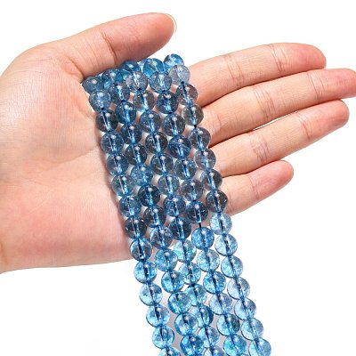 Natural Quartz Crystal Beads Strands G-G099-8mm-21-1