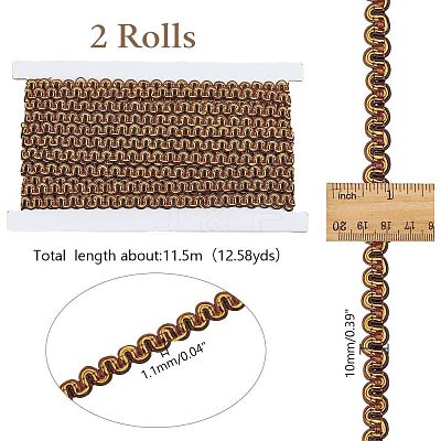 Polyester Wavy Ribbons OCOR-WH0085-29B-1