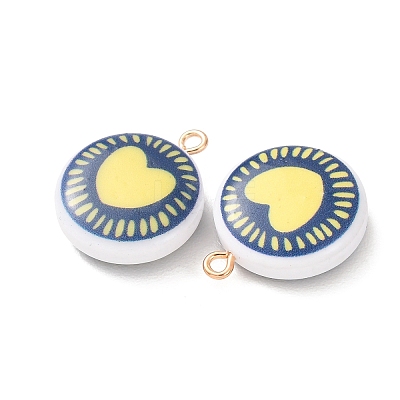 Printed Alloy with Acrylic Pendants AL-CBAE25B-03A-G-1