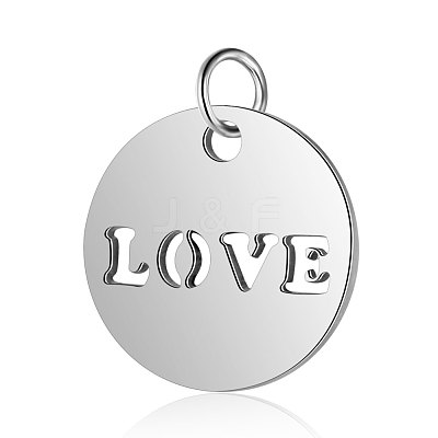 Non-Tarnish 304 Stainless Steel Charms STAS-S105-T520S-1