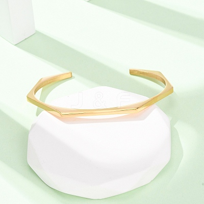 304 Stainless Steel Cuff Bangles BJEW-P373-01G-1