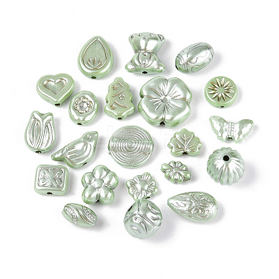 Pearlized Opaque Acrylic Beads OACR-T029-04E-1