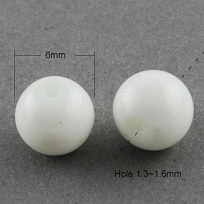 Painted Glass Beads Strands X-DGLA-S071-6mm-01-1