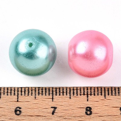 Baking Paint Pearlized Glass Pearl Beads HY-Q003-14mm-M01-1