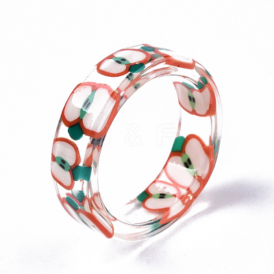 Transparent Epoxy Resin Finger Rings RJEW-S047-001C-1