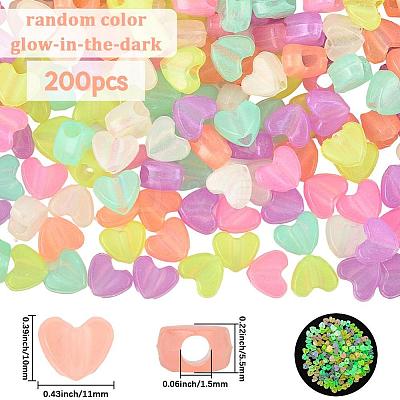 2Bags Luminous Plastic Beads KY-SP0001-65B-1