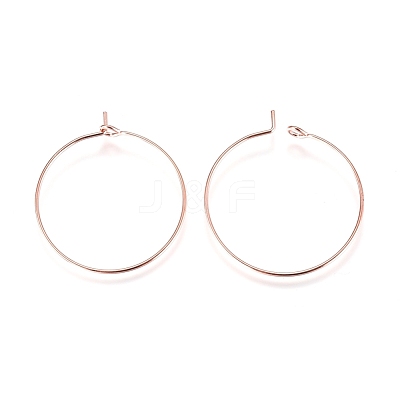 Brass Wine Glass Charm Rings Hoop Earrings X-EC067-2RG-1