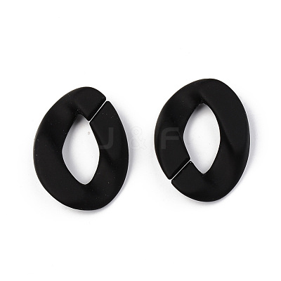 Opaque Spray Painted Acrylic Linking Rings OACR-T024-01-I10-1