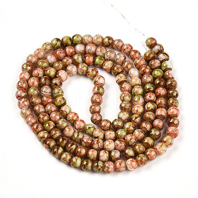 Baking Paint Glass Beads Strands DGLA-N003-6mm-B11-1