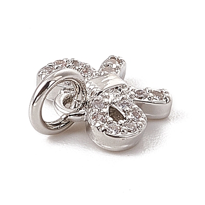 Brass Micro Pave Cubic Zirconia Pendants ZIRC-F132-86P-1