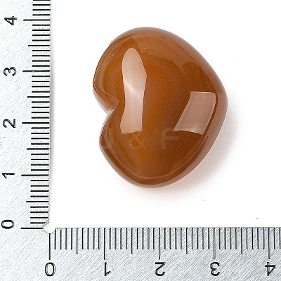 Natural Agate Love Heart Stone G-I367-03D-1