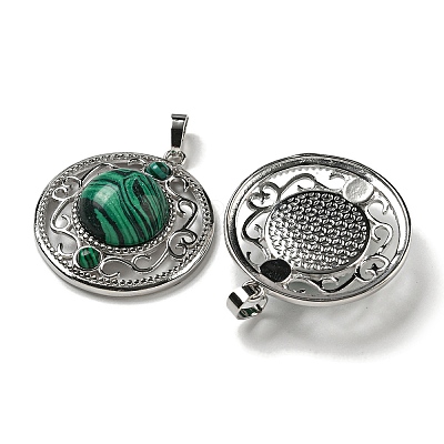 Synthetic Malachite Pendants G-Q158-03M-1