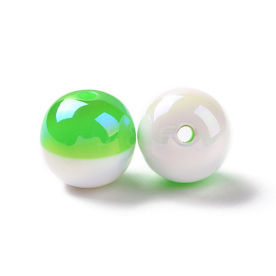 Two Tone Opaque Resin Beads RESI-A020-02B-1