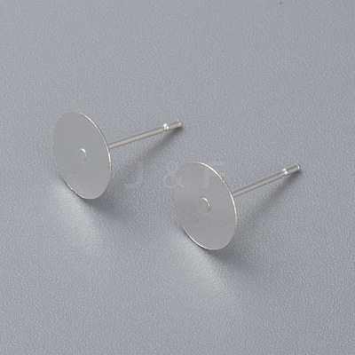 304 Stainless Steel Stud Earring Findings STAS-H436-24S-8mm-1